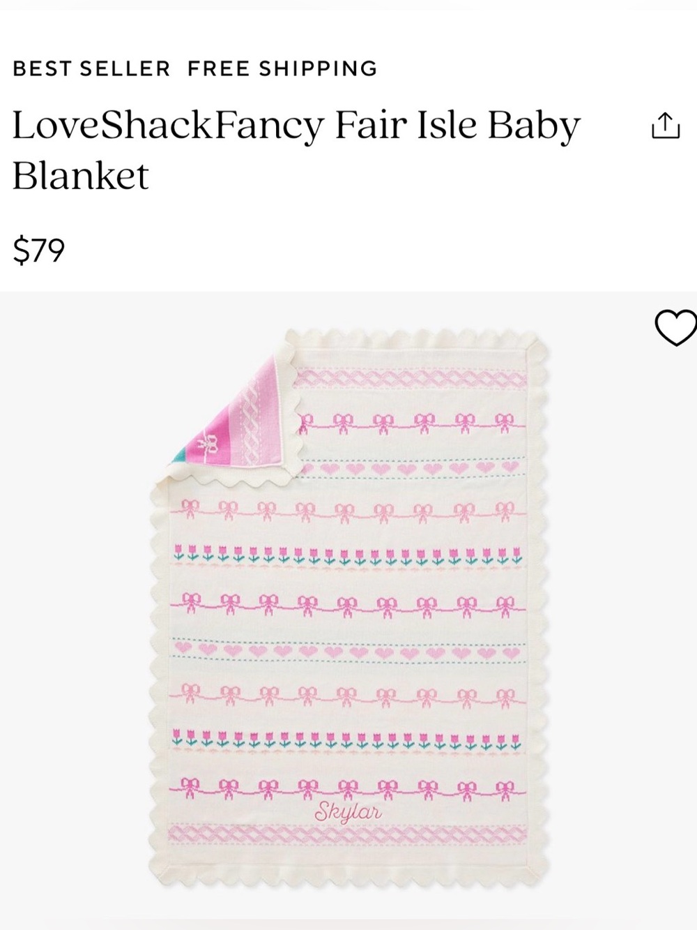 LoveShack Fancy Yasmin Blanket